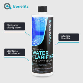 MAV AquaDoc spa water clarity before and after treatment in a tub.