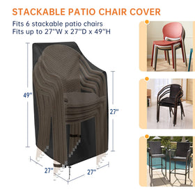 MAVINCHER heavy-duty 600D fabric shields outdoor chairs from sun and rain