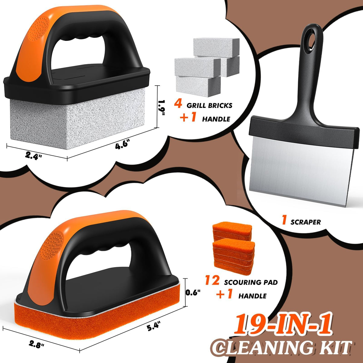 Mavipromax ergonomic-handles provide comfortable grip during cleaning sessions.