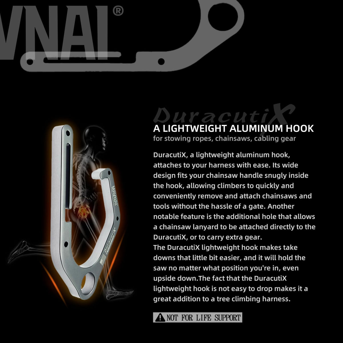 Mavnai DuracutiX enables one-handed tool placement during climbs