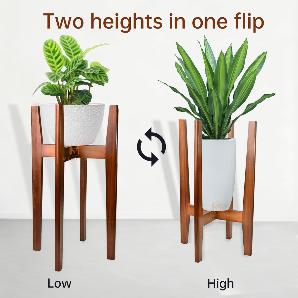 MAVOTER corner-display plant stand optimizes small spaces for greenery.