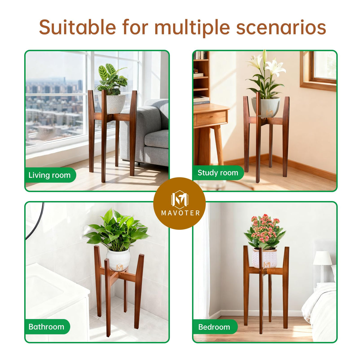 MAVOTER easy-assembly pine stand lets you place it anywhere quickly.