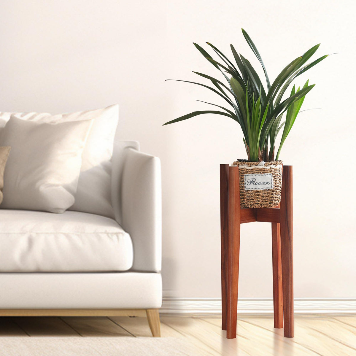 MAVOTER indoor-outdoor plant stand fits living rooms and patios.