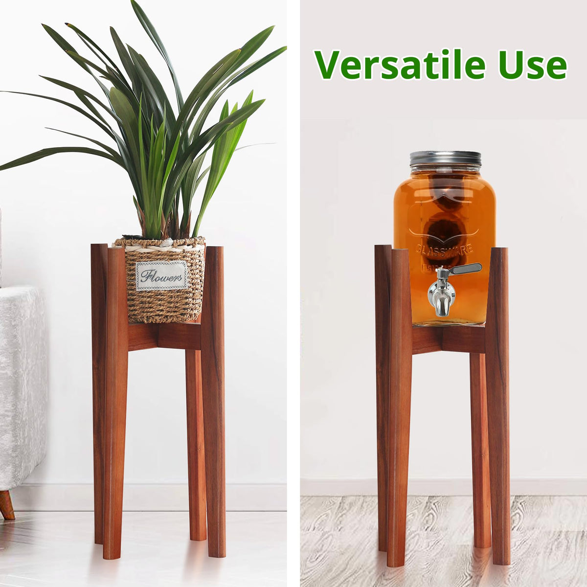MAVOTER versatile-height plant stand adapts to different pot sizes.