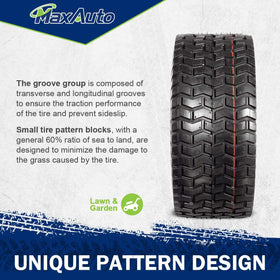 MaxAuto lawn-tractor-tire-in-use showcases stable traction on soft grass.