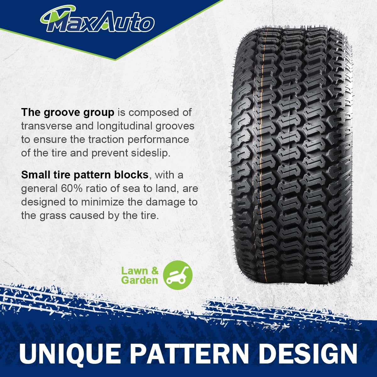 MaxAuto Turf Saver 20x8-10 puncture resistance in tough lawn conditions