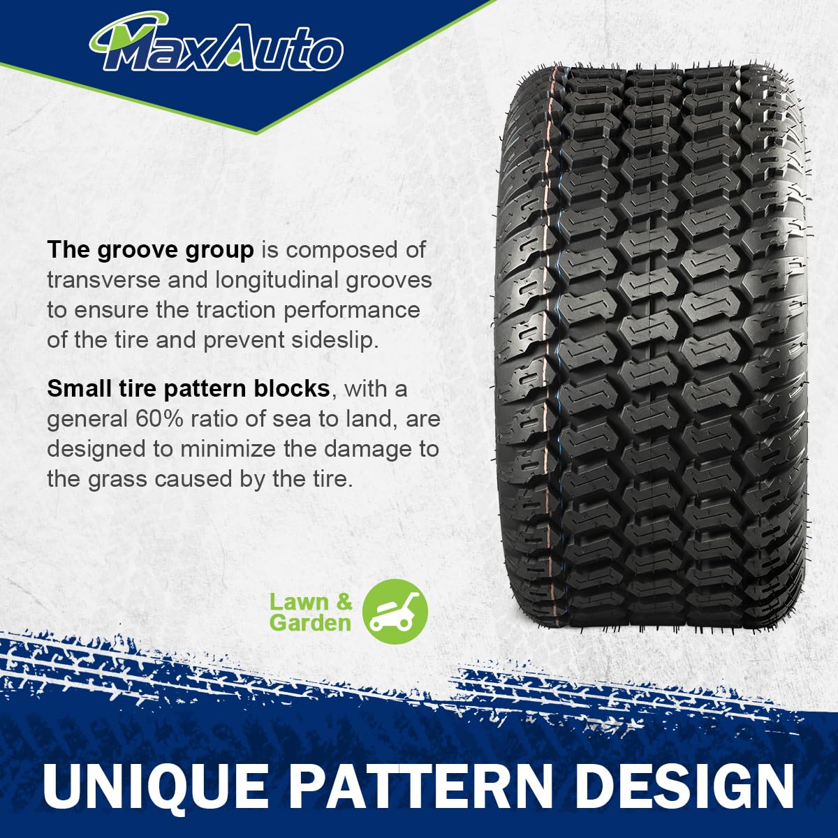 MaxAuto Turf Saver tire pack of 2 for ready replacement on compatible mowers.