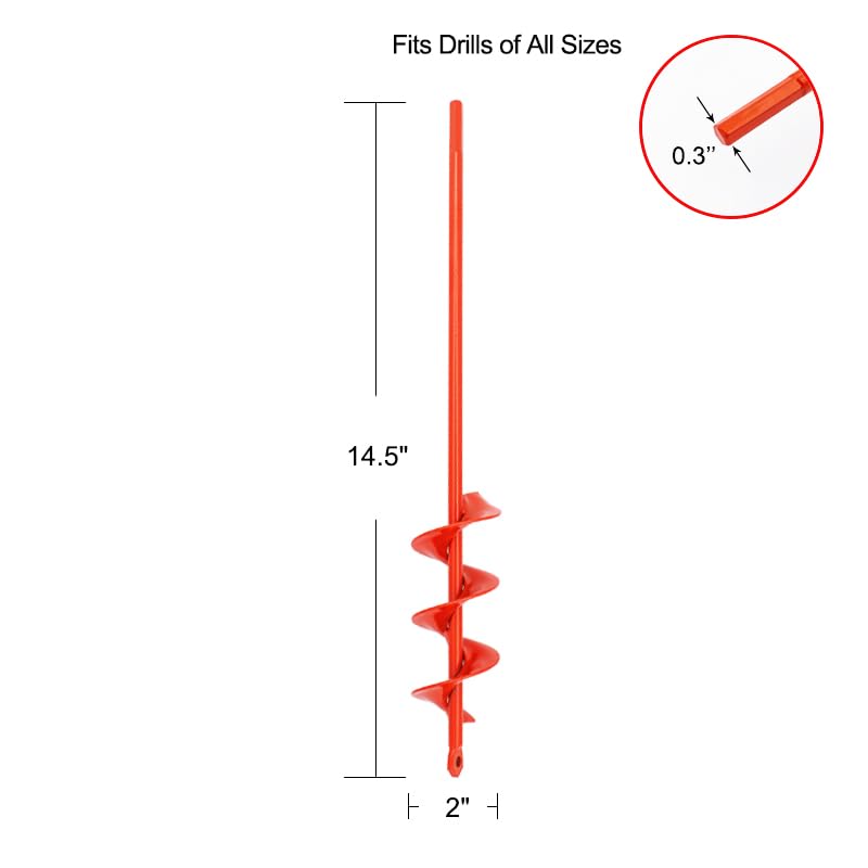 MAXCCINO auger drill bit with upgraded blades on shaft for faster post-hole drilling.