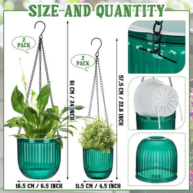 Maxcheck self-watering hanging planter 4.5-inch compact design for small spaces