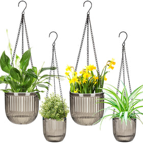 Maxcheck self-watering hanging planter 6.5-inch demonstrates steady hydration for thriving plants