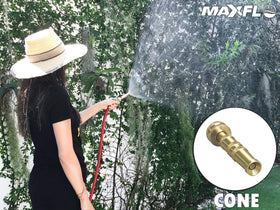 MAXFLO water nozzle delivers broad spray for efficient garden tasks