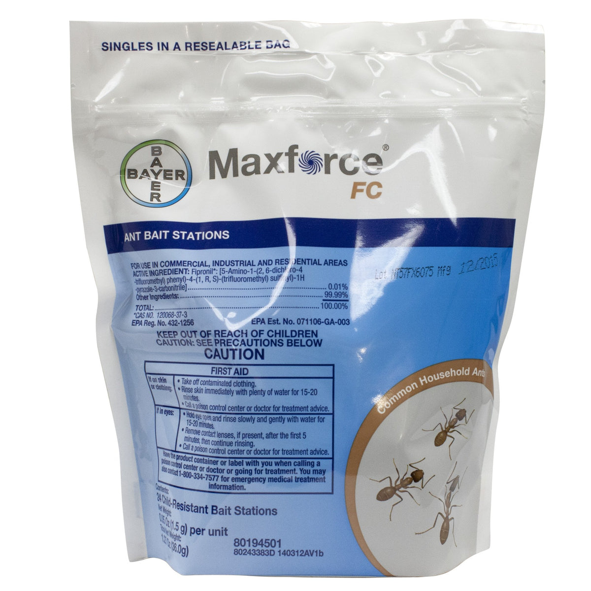 Maxforce Ant Bait Stations for home use; quick ant control in kitchens