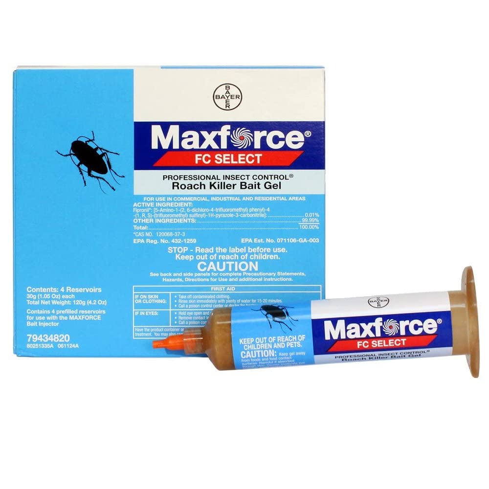 Close-up of Maxforce FC Select gel attracting roaches for contact and ingestion