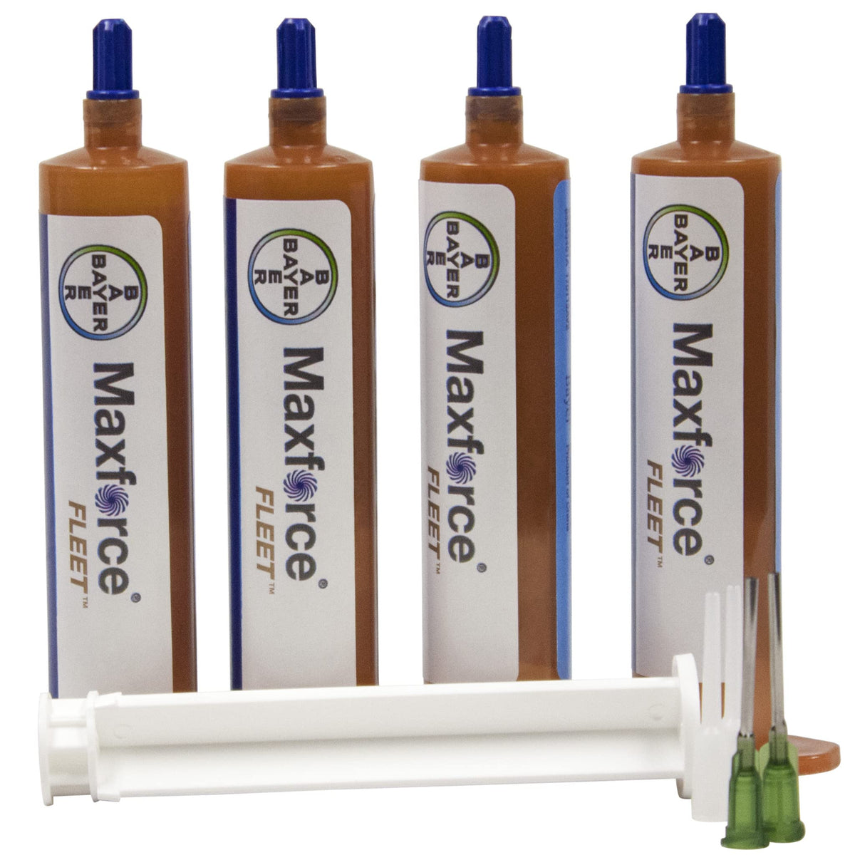 Maxforce Fleet Ant Bait Gel tube closeup highlighting thick, vertical-surface friendly formula.