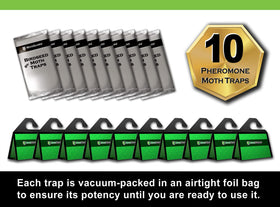 MaxGuard traps designed for use in birdseed storage rooms to reduce moth presence.