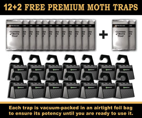 MaxGuard timed-release pheromone visual suggests long-lasting protection for fabrics.