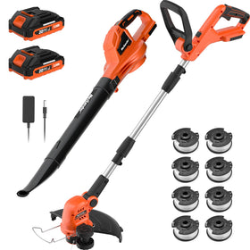 MAXLANDER 20V 12-inch weed wacker kit for versatile yard trimming and edging.