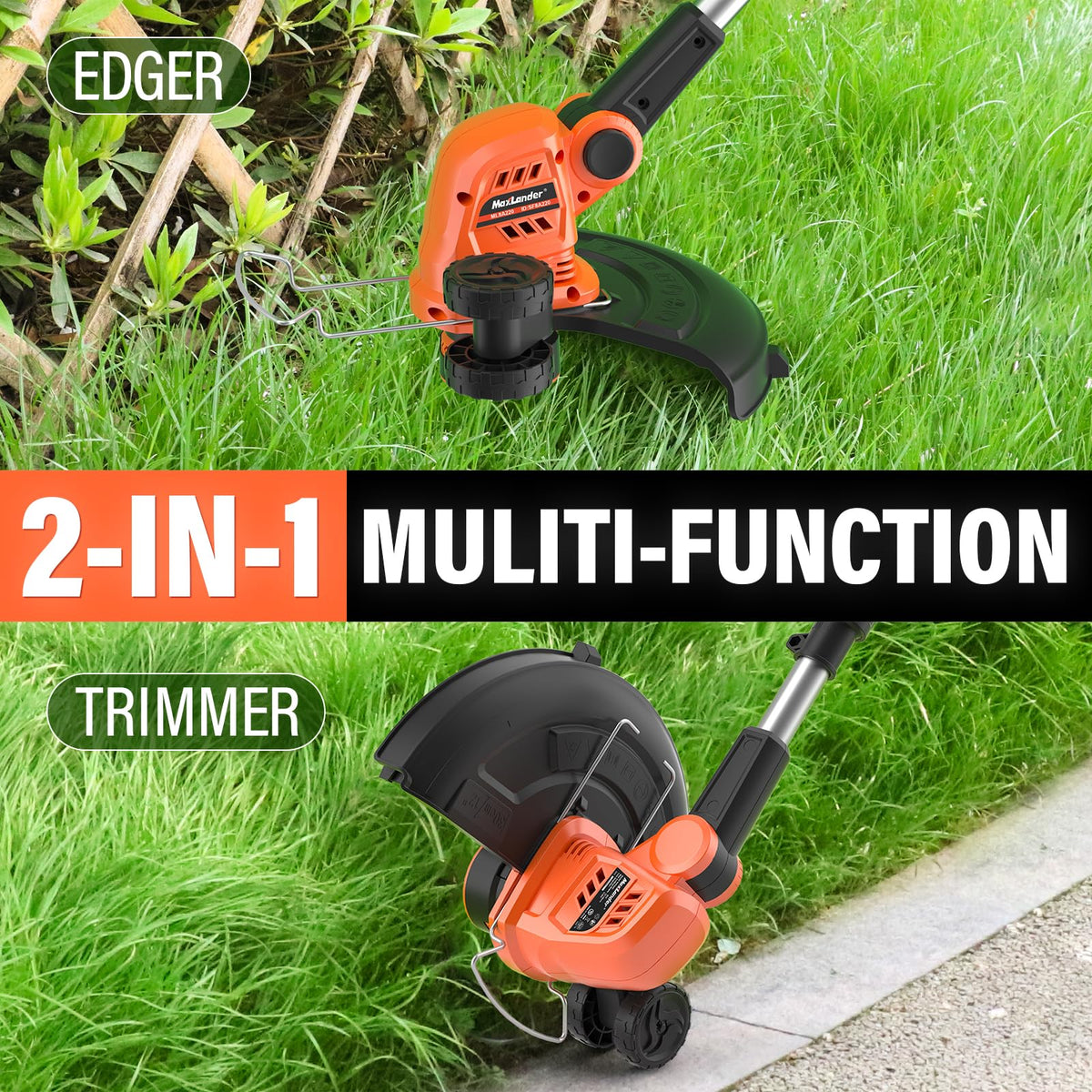 MAXLANDER 20V battery dual pack provides longer runtime between charges.