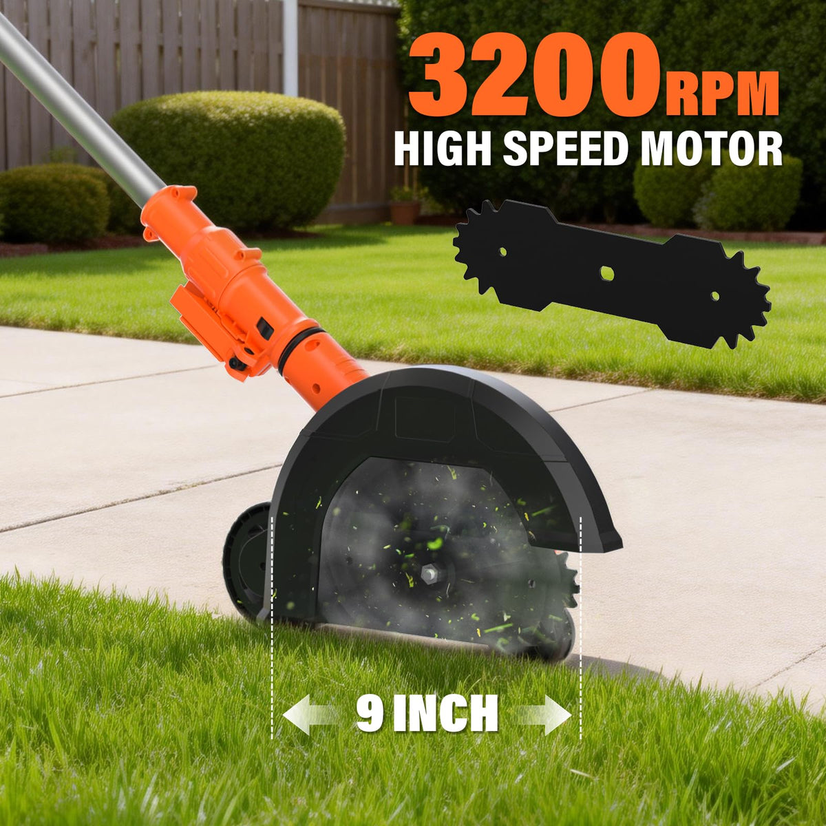 Maxlander cordless power with 4.0Ah battery enabling longer edging sessions.