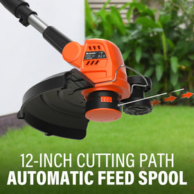 MAXLANDER rubberized-wheel edger helps achieve straighter lines safely.