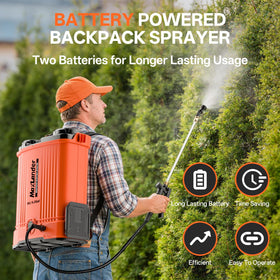 Maxlander six nozzles provide versatile spray patterns for lawns and beds.