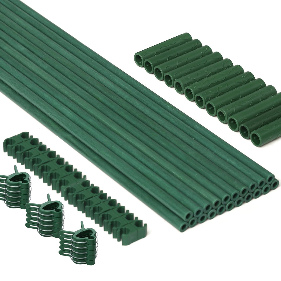 MAXPACE garden stakes kit 17-inch stake provides sturdy tomato support