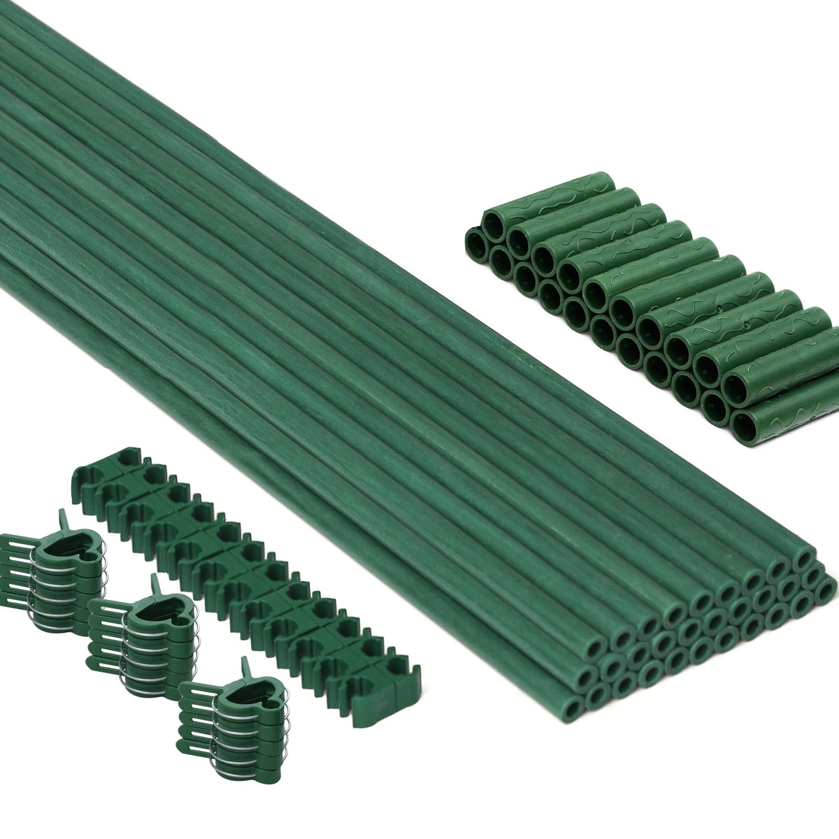 MAXPACE garden stakes kit with 30 fiberglass stakes for tomato support