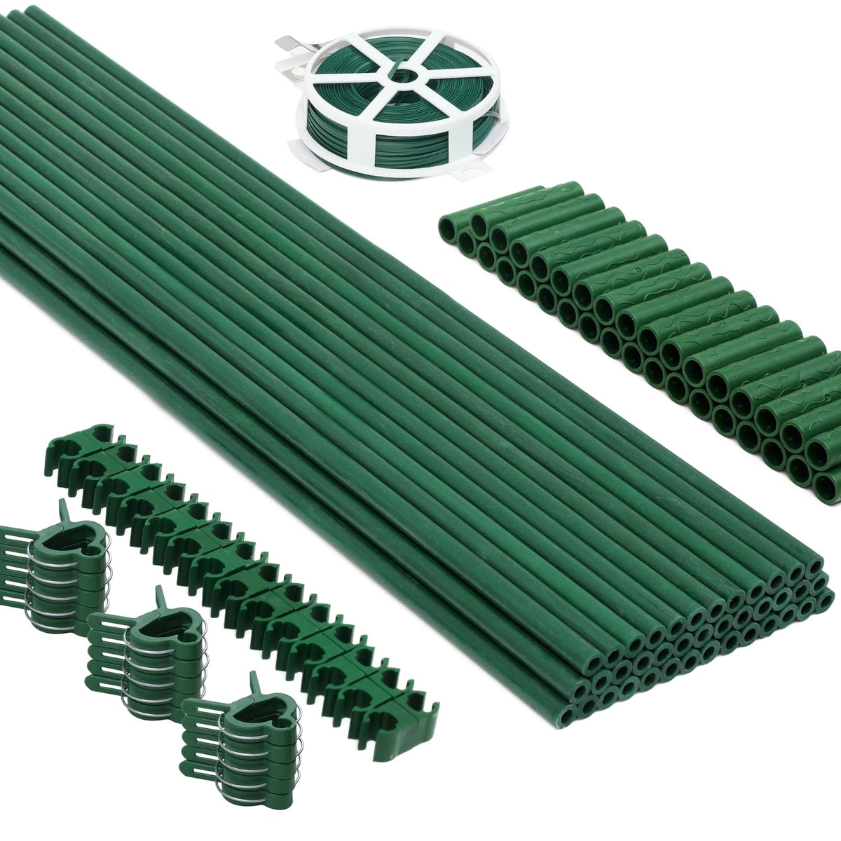 MAXPACE garden stakes kit with 40 stakes included for sturdy plant support