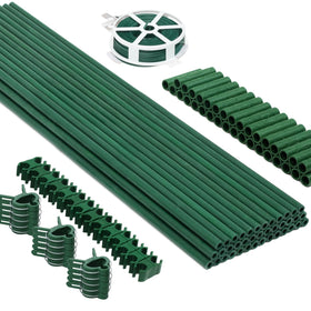 MAXPACE garden stakes kit with 40 stakes included for sturdy plant support