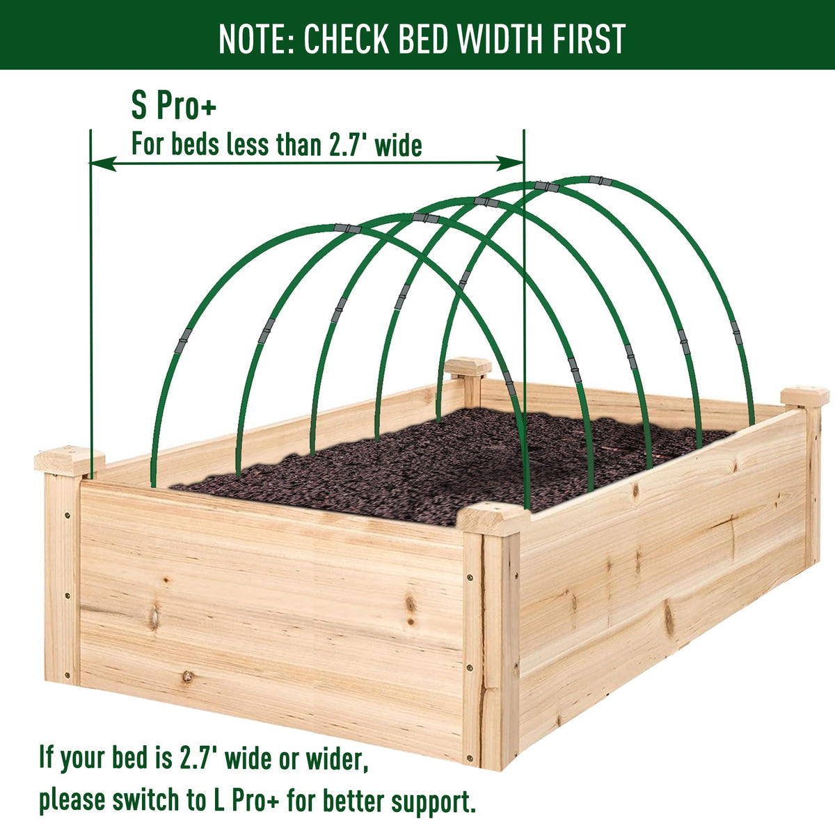 MAXPACE clips securing the greenhouse cover for frost protection