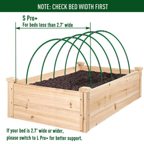 MAXPACE clips securing the greenhouse cover for frost protection