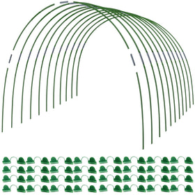 MAXPACE greenhouse hoops bent and connected for a customizable grow tunnel