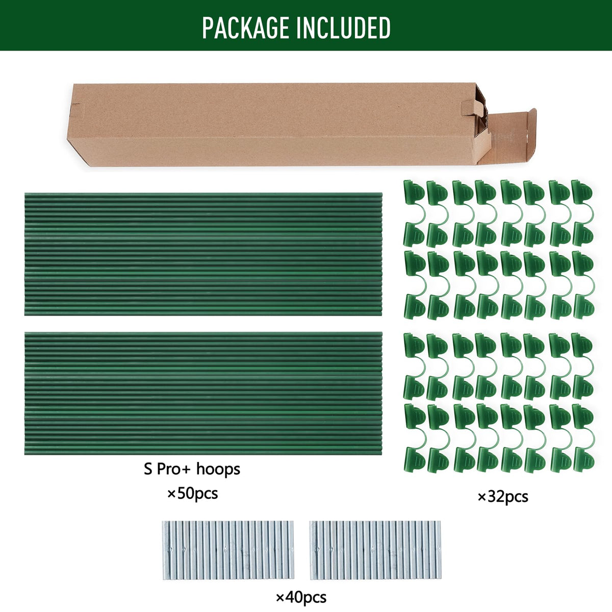 MAXPACE hoops inserted into soil for quick, reusable bed coverage