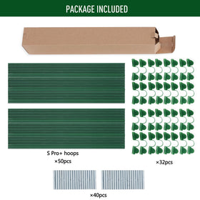 MAXPACE hoops inserted into soil for quick, reusable bed coverage
