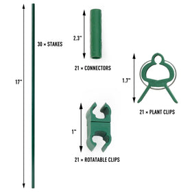 MAXPACE rotatable clips for creating X-shaped or custom plant supports