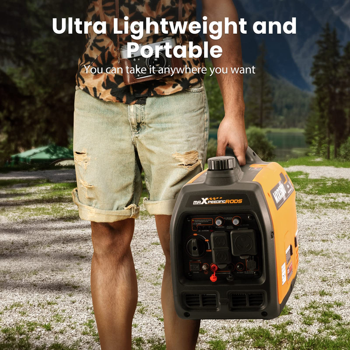 MaXpeedingrods 3500W inverter generator Eco mode display shows extended runtime