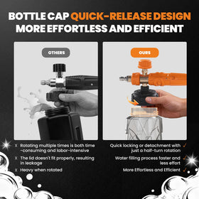 maxpeedingrods foam cannon front-dial shows precise spray options for targeted cleaning