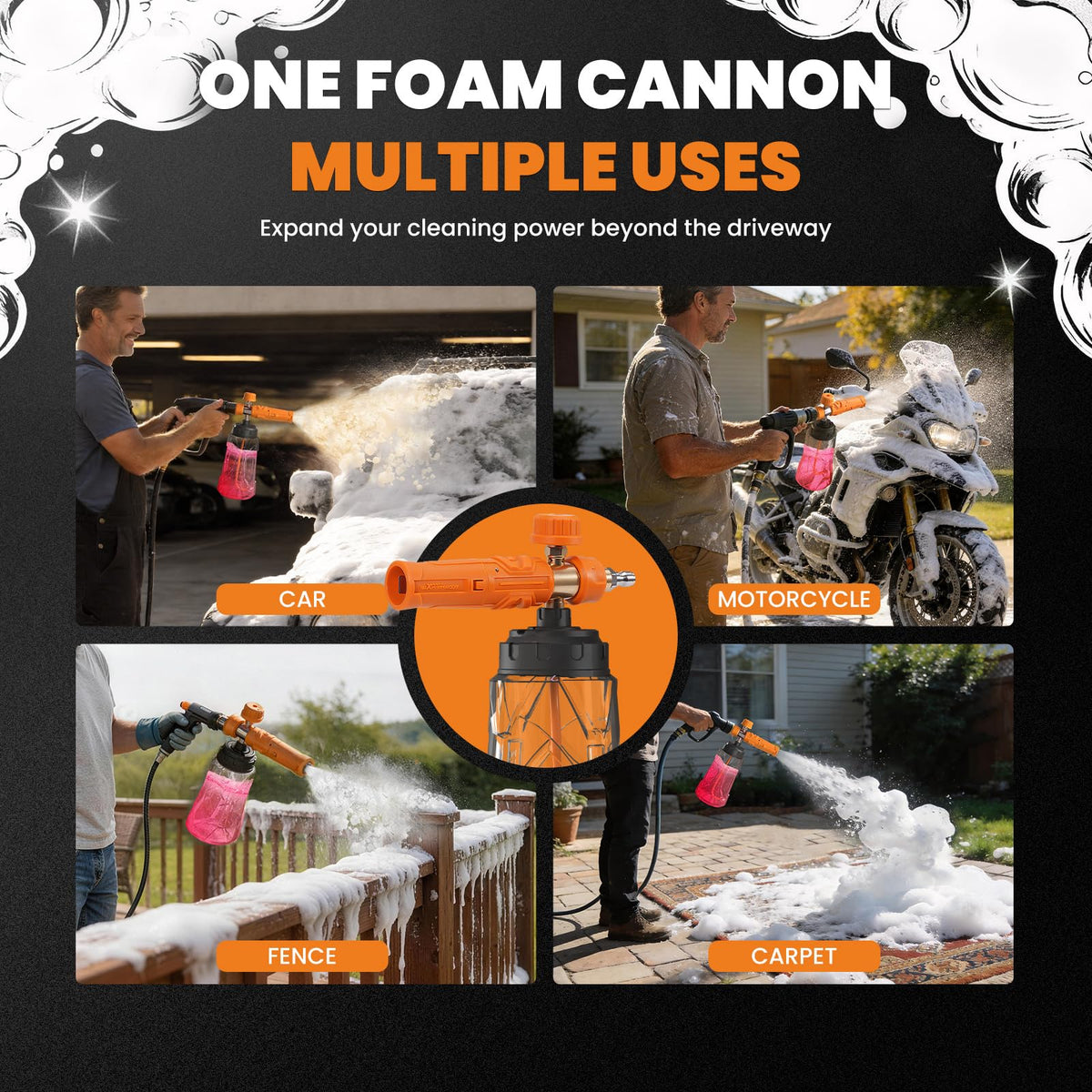 maxpeedingrods foam cannon nozzle-options deliver foam-rich or high-suds performance across PSI ranges