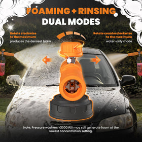 maxpeedingrods foam cannon wide-mouth-bottle emphasizes spill-free refills and easy measurement