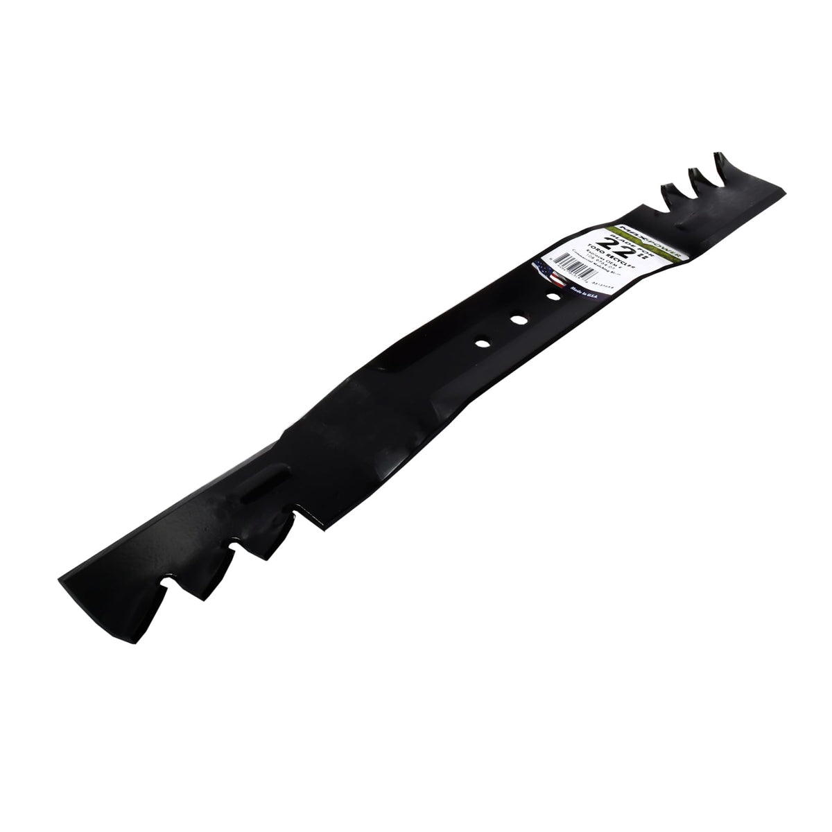 Measuring 21-11/16 inches, this blade fits 22-inch mowers.