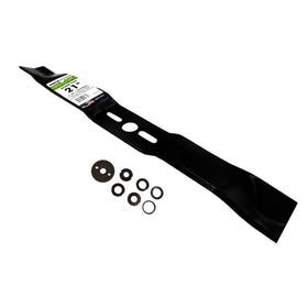 Blade measures 21 inches long with a 1-inch center hole for compatibility