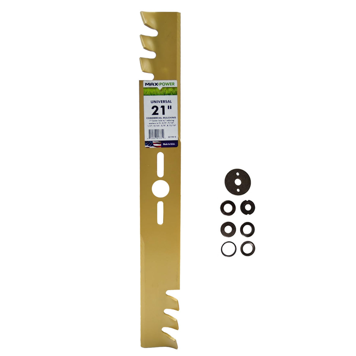 MaxPower 331981B 21-inch gold mulching blade for precise, efficient cutting