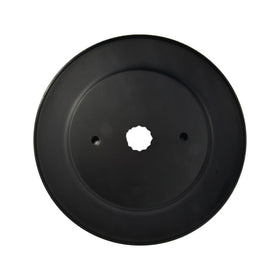 MaxPower 332512B spindle pulley installed on mower demonstrating compatibility