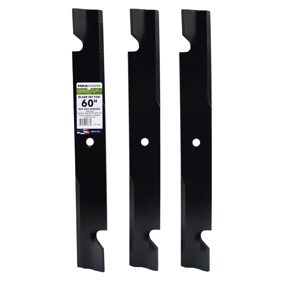 MaxPower 561136B three high lift blades for efficient mowing