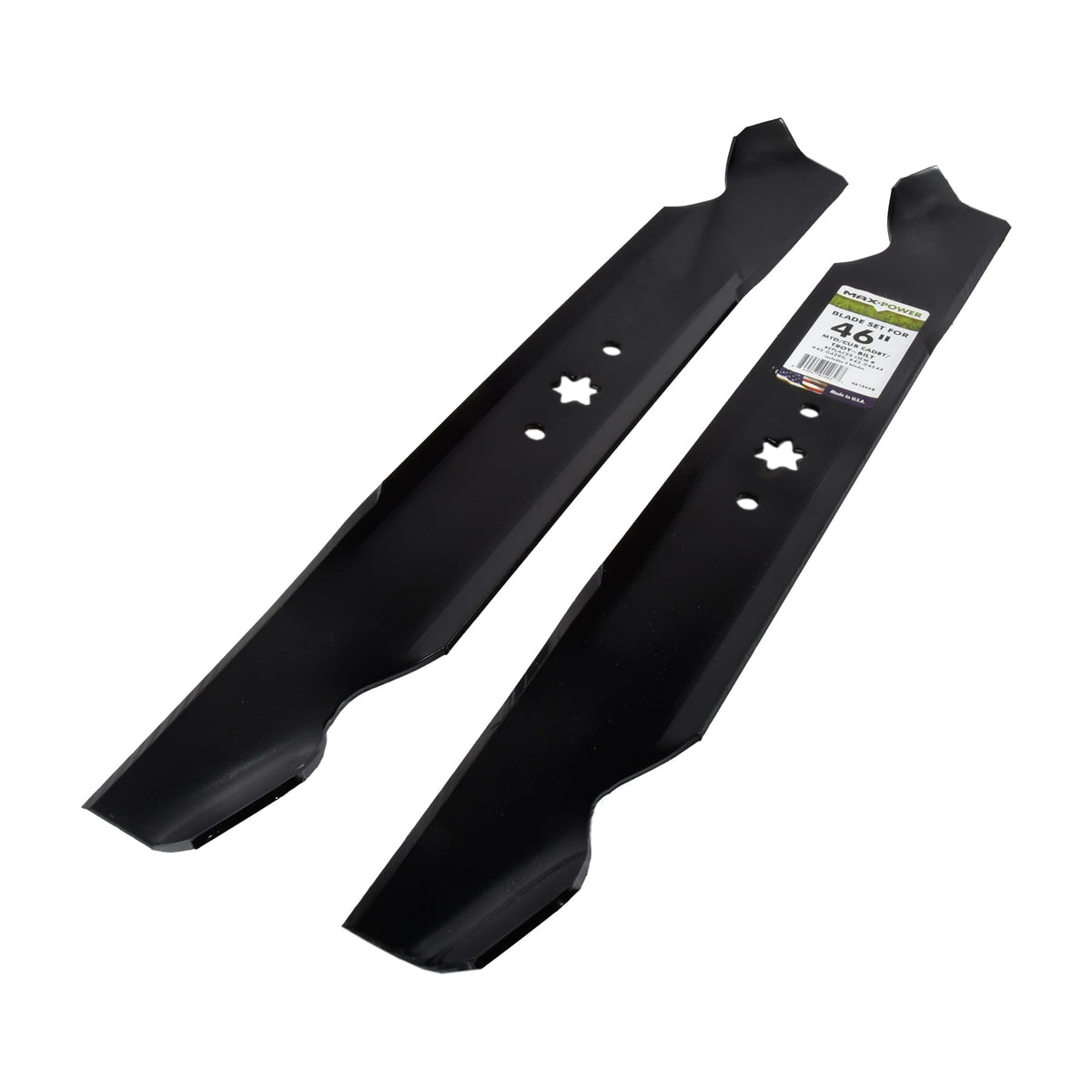 6-point star center hole detail on MaxPower 561544B blade ensures secure mounting