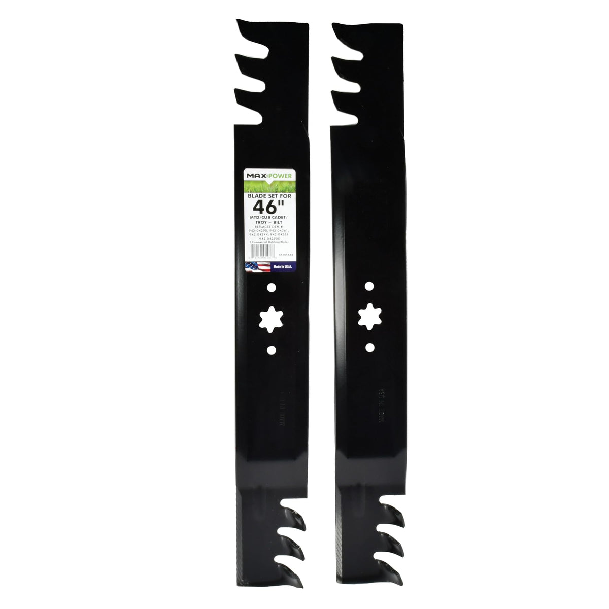 MaxPower 561544XB mulching blades for 46-inch mowers deliver efficient clippings