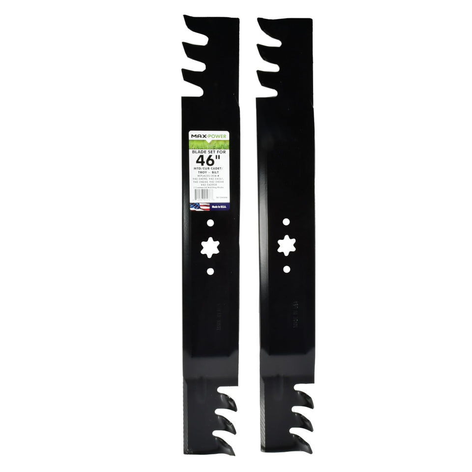 MaxPower 561544XB mulching blades for 46-inch mowers deliver efficient clippings