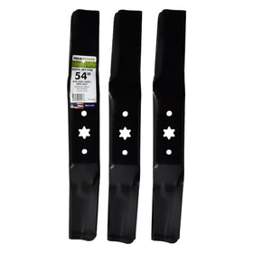 MaxPower 561557B three-blade set shown in side view for 54 inch mowers
