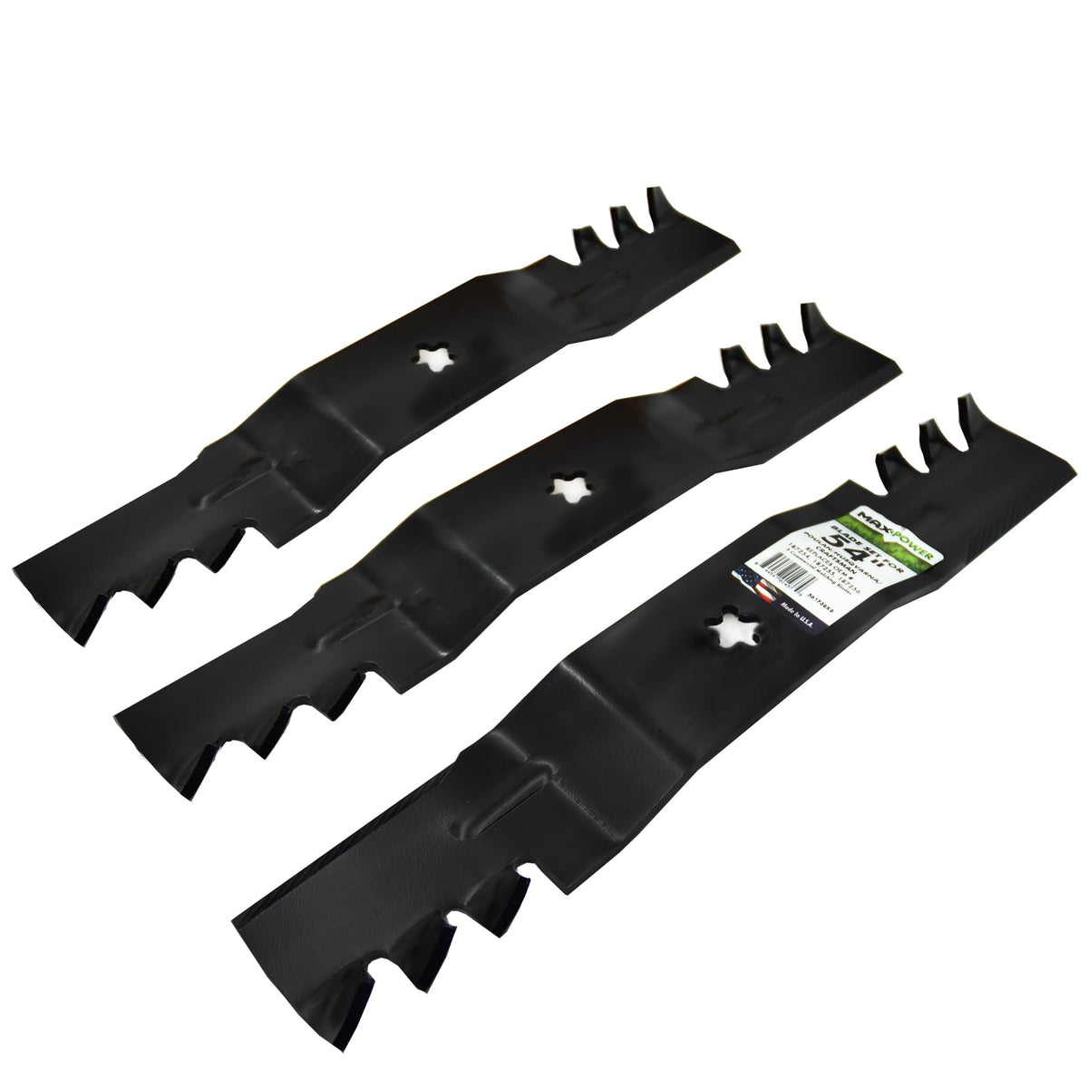 MaxPower 561738XB powder-coated blades resist corrosion and ensure long-lasting performance