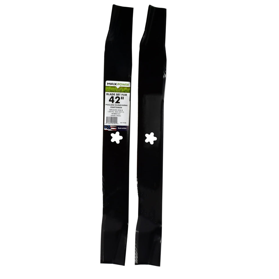 MaxPower 561742B blades pair for 42-inch mower deliver precise cuts
